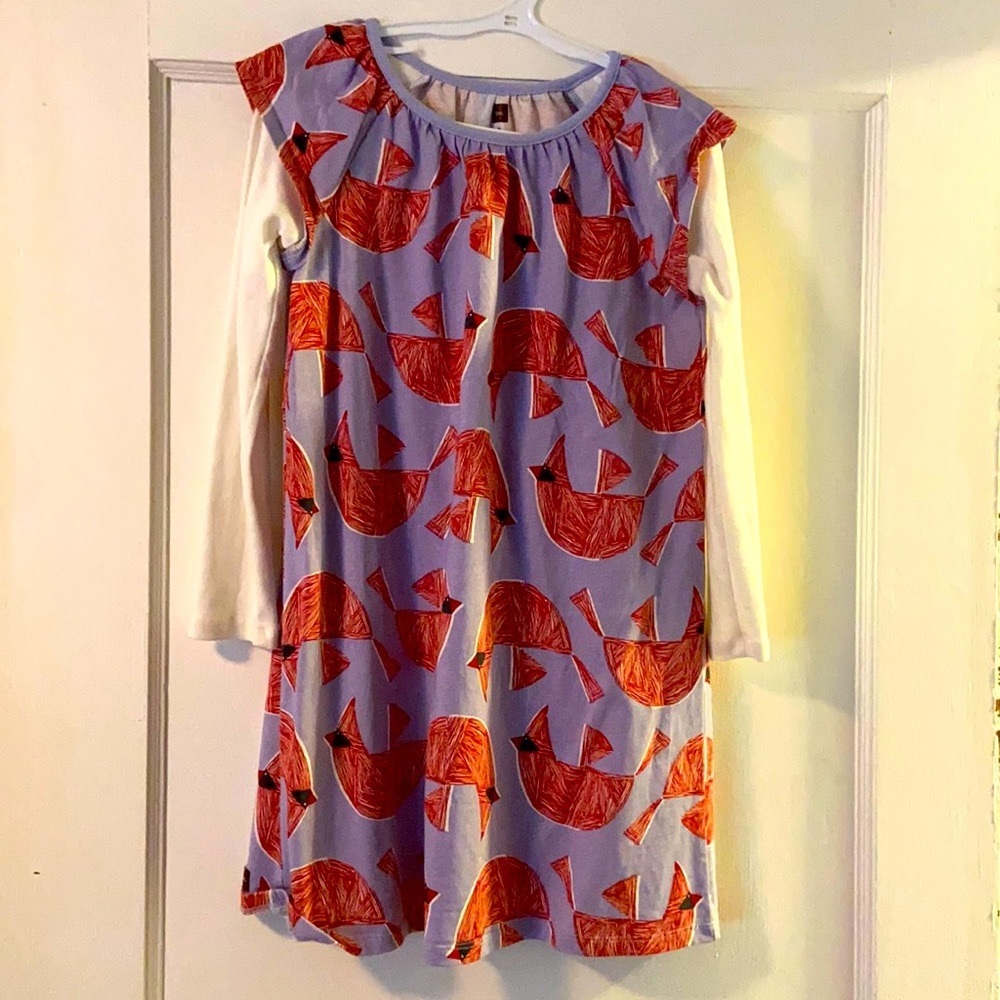 Tea Collection dress in cardinal theme size 7